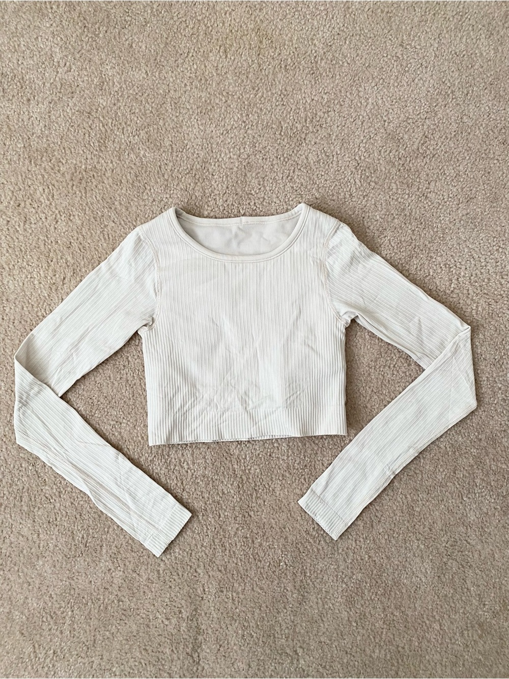 Lululemon Ebb to Street Long Sleeve White Opal